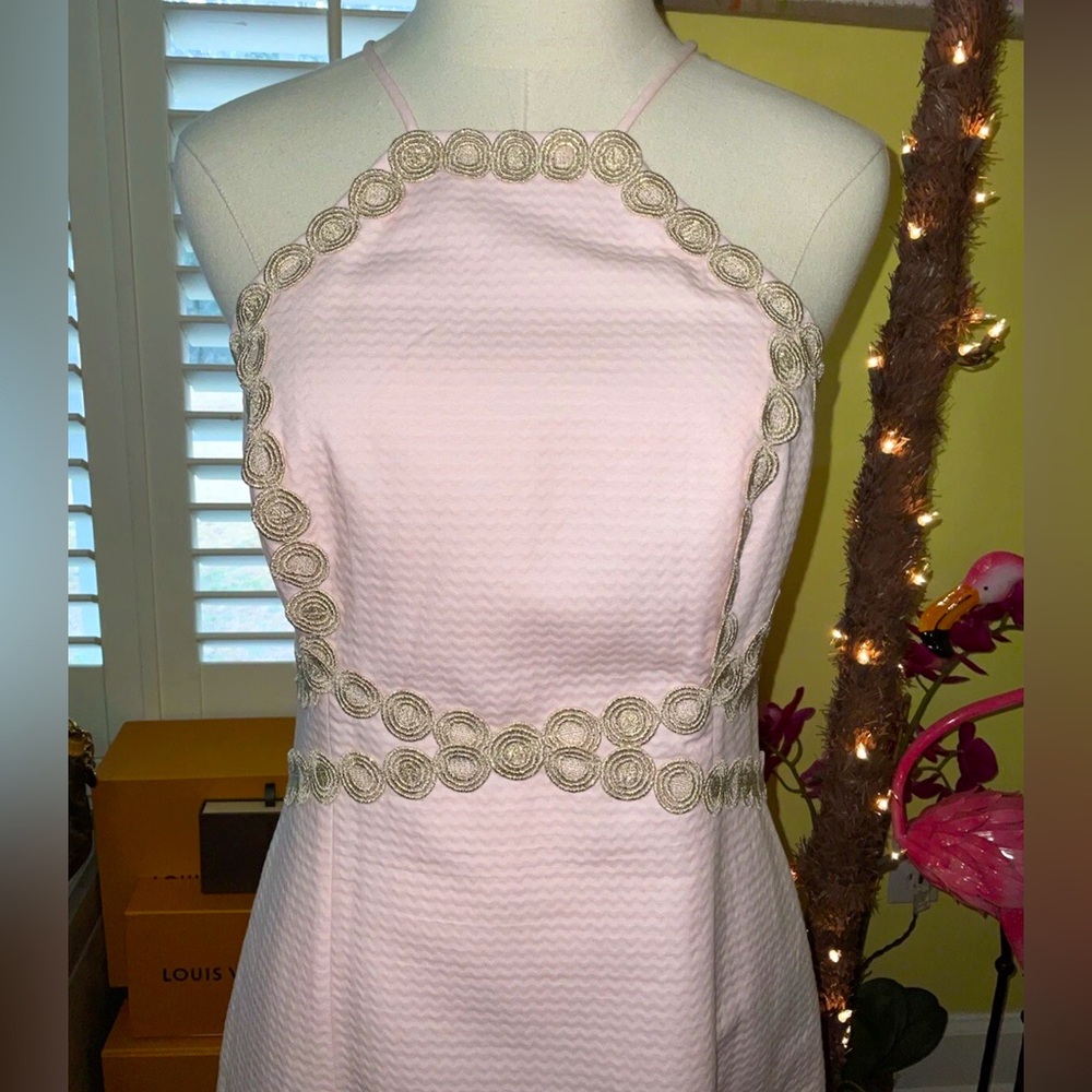 Lilly Pulitzer NWT Pearl Shift Dress Paradise Tint Size 4 - Picture 5 of 10